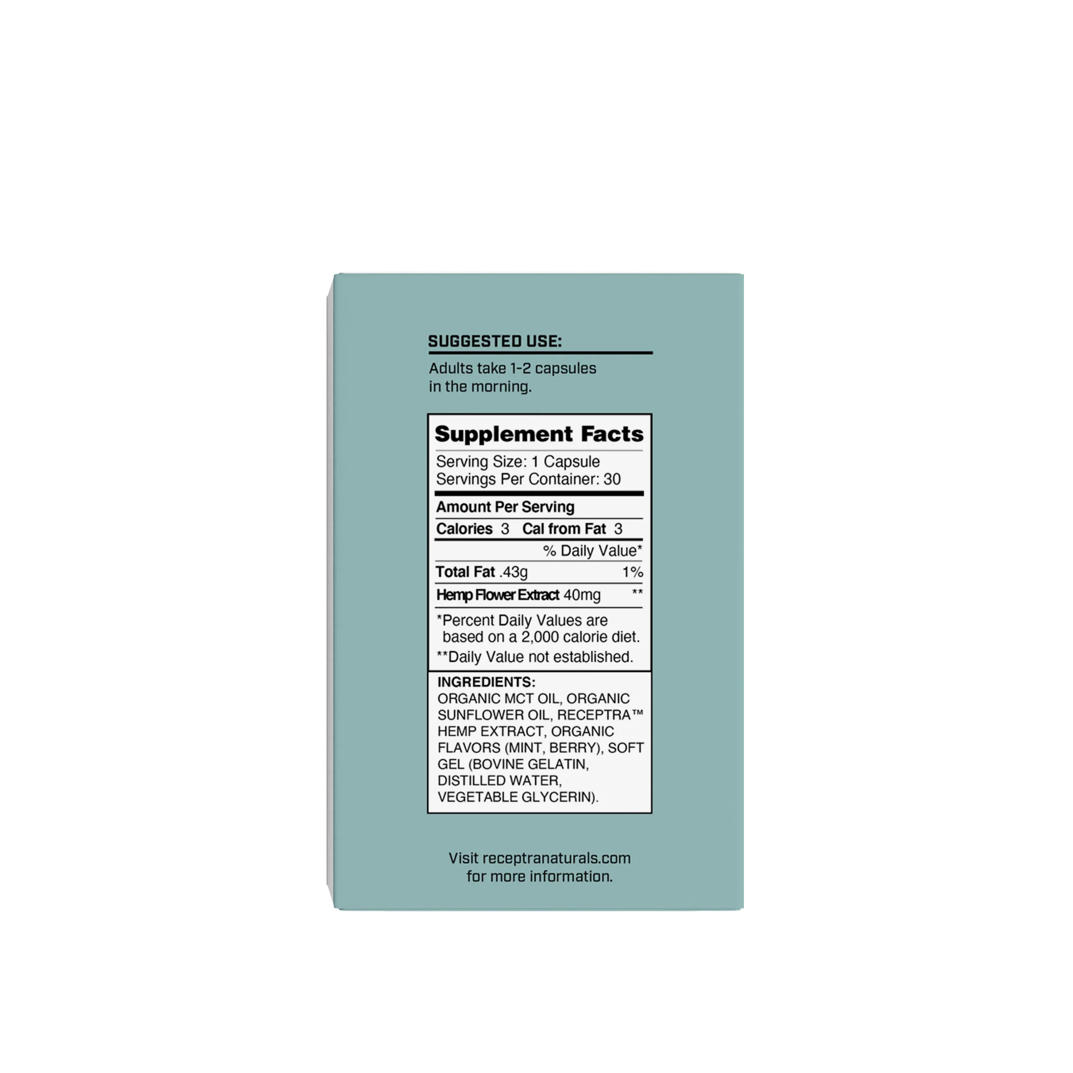 Relax CBD Capsules for Daytime 25mg / 30ct - Image 6